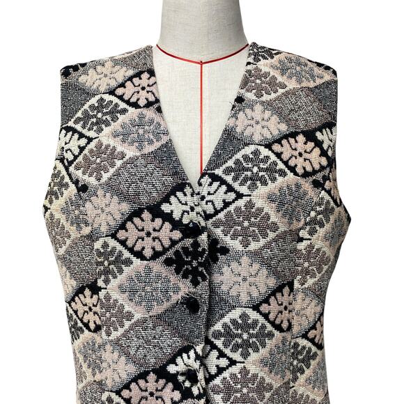 Vintage Alex Colman CA Womens Tapestry Button Up Vest - Picture 3 of 8